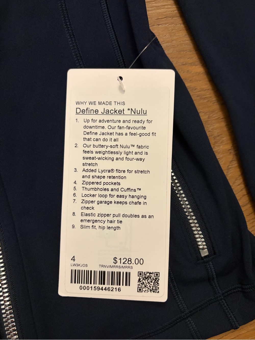 lululemon athletica Navy Full-Zip Scuba Jacket - Picture 2 of 4